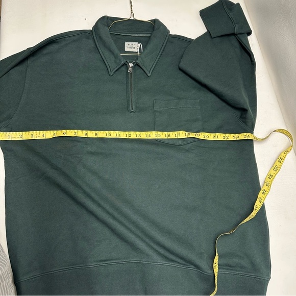 Flint and Tinder Forest Green Quarter-Zip Sweatshirt size XL nwt - Picture 4 of 8